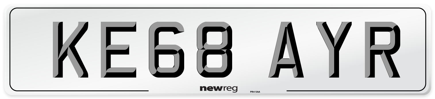 KE68 AYR Number Plate from New Reg